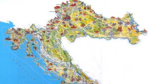 Живописная хорватия на карте мира Карта хорватии с курортами на русском языке